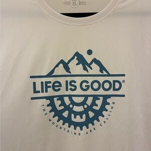 Life is Good White Graphic T-Shirt - Men’s XL